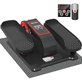 Under Desk Elliptical Machine, Electric Elliptical Leg Exerciser for Senior | Quiet and Compact Electric Seated Pedal Exerciser for Home with Monitor, Remote Control and 12 Adjustable Speeds