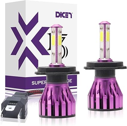 2PCS H4//HB2//9003 6000K High Low Light S2 Car 12000LM LED Headlight Bulbs