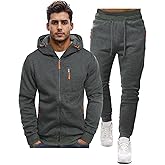 Jskoa Men's Sweat Suits Jogging Tracksuit 2 Piece Set Casual Athletic Long Sleeve Hoodie Outfit