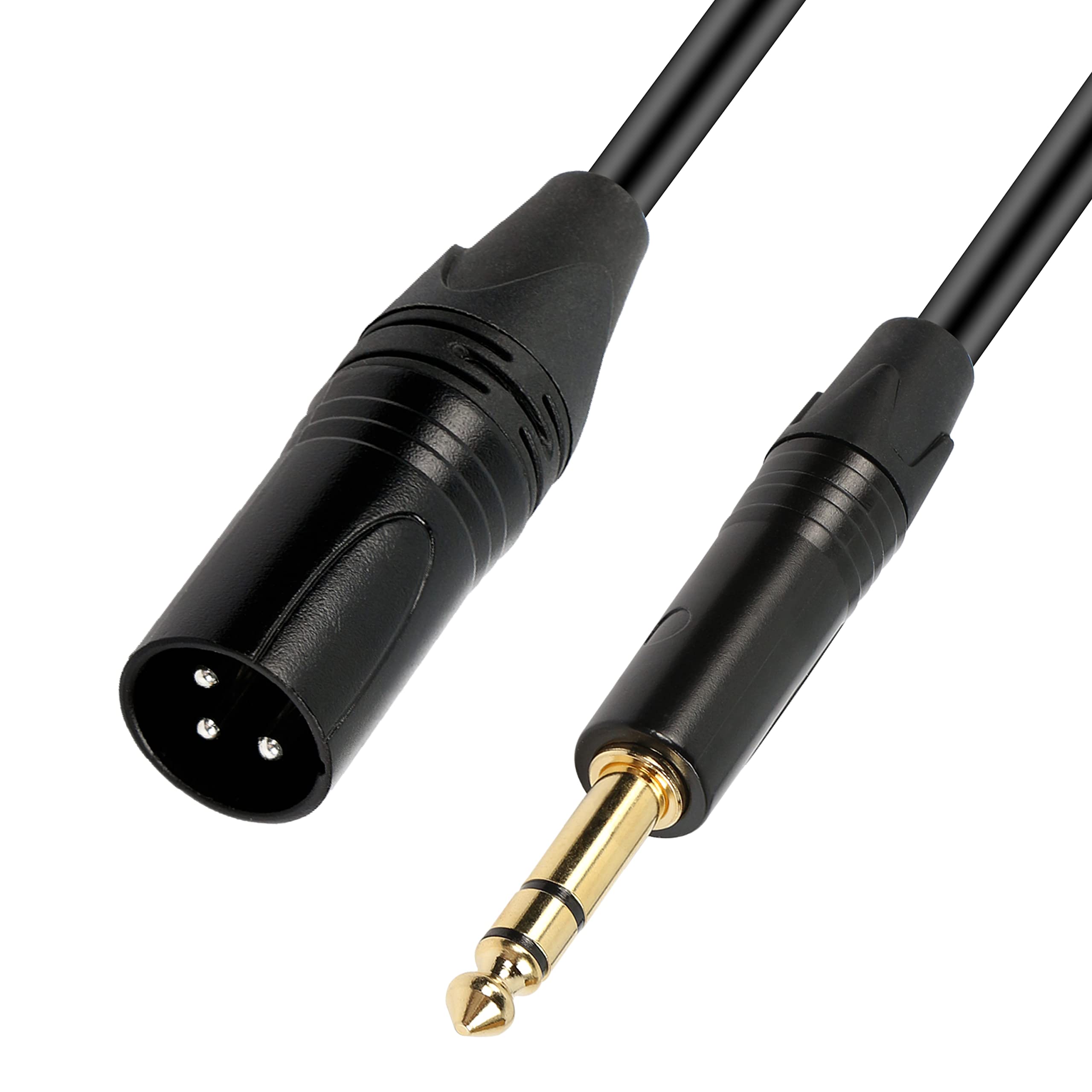 MEIRIYFA XLR to 6.35mm 1/4 inch Microphone Cable, XLR Male to 6.35mm TRS Male Mono Mic Cord for Speaker Mic Guitar Mixer AMP - 2M