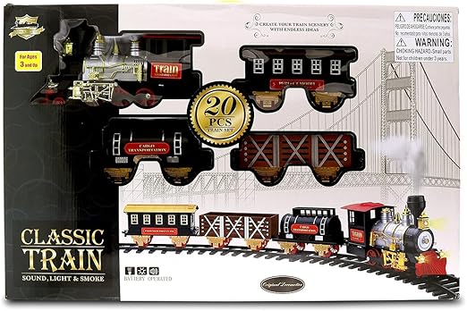 train with smoke and sound