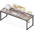 Coleshome 71 Inch Computer Desk, Modern Simple Style Desk for Home Office, Study Student Writing Desk, Grey Oak