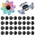 16 Pack Fidget Spinner Bearing and Cap Replacement Set, Chrome Steel Bearing Balls, High Speed 13mmx7mmx4mm Bearings Single Sealed Small Bearings for Fidget Spinner