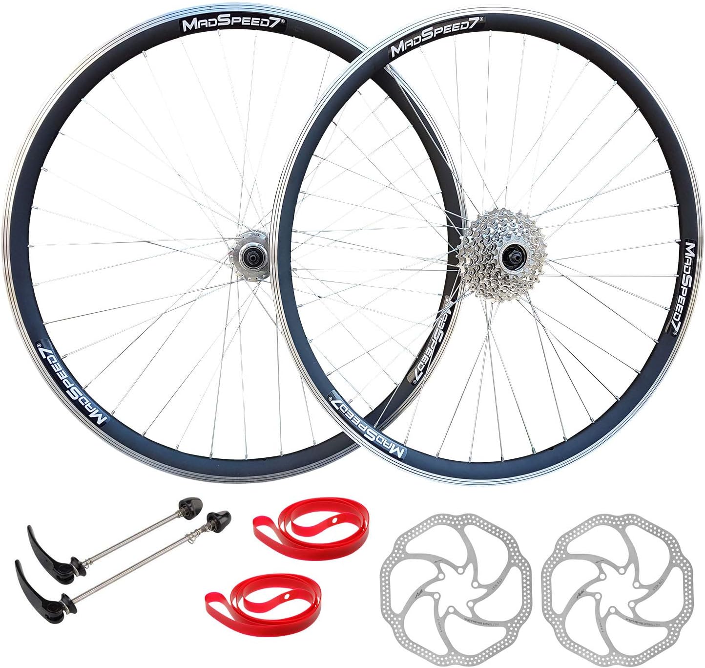 27.5" 650B MTB Bike Wheel Set Disc Brake 9 speed Sealed Bearings Hub Rotors