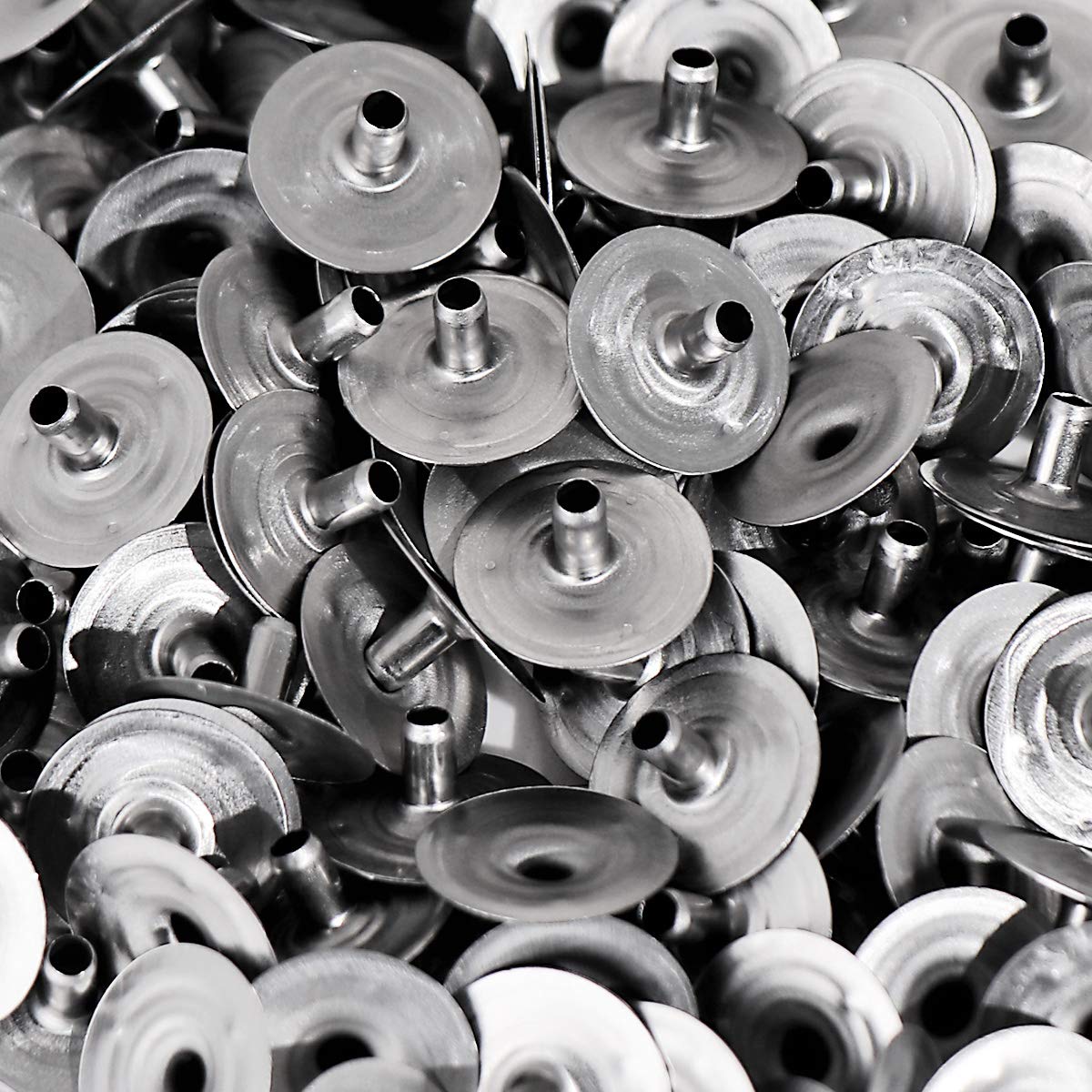 NKlaus 100 DOCHTFUß Ø 2,4mm tealight wick metal foot candle candle wick stand plate candle wax for glass fibre wick cotton wick up to 2,4mm H: 6,4mm 4174