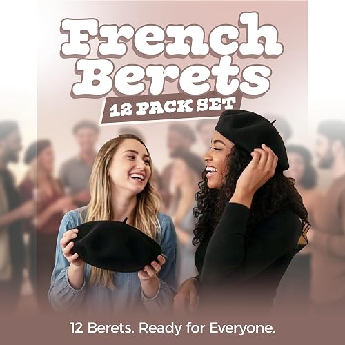 CoverYourHair French Beret Hat for Women & Men - Black Wool  display picture 2