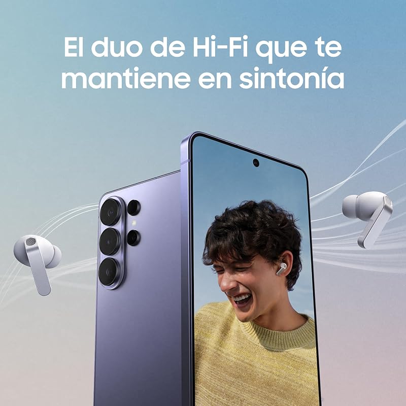 Galaxy Buds4 Pro, auscultadores Bluetooth, áudio hi-fi, cancelamento adaptativo de ruído, chamadas super claras, agente de IA, garantia do fabricante 3 anos + 1 ano extra, branco (versão espanhola)