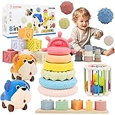 LUCKFUTURE Premium Baby Toys for 6-18 Months, 8 in 1 Montessori Toys Set, Educational Learning Toys for Toddlers 1-3 Years Old Trendy Babies Gifts for Boys & Girls
