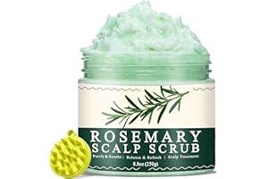 Scalp Scrub, Scalp Exfoliator with Rosemary & Mint, Hair Care for Dry Oil Scalp, Scalp Care with Scalp Massager for Detox & N