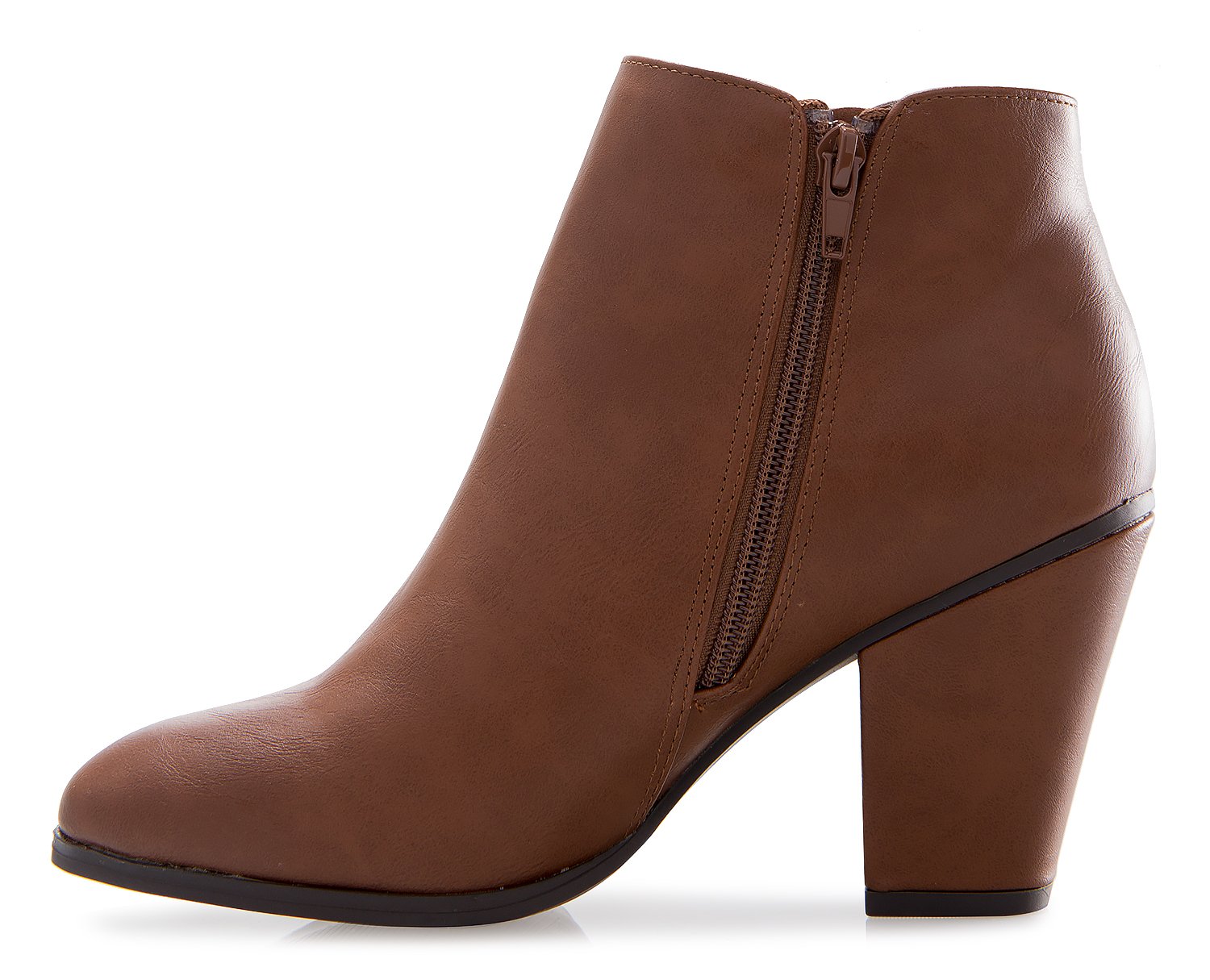 Olivia K Women's Casual Almond Toe Mid High Heel Ankle Bootie - Image 5