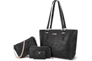 Qiyuer Women Purses Handbags Wallet Sets Shoulder Bags Top Handle Satchel Tote Purse Work Bag Set With Matching Wallet 3pcs