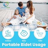 PLUSQMED Portable Bidet 350ml Postpartum Perineal Wash Bottle Upside Down view 4