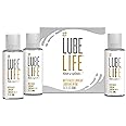 Lube Life Water-Based Personal Lubricant Travel 3 Pack, Water-Based Lube for Men, Women and Couples, Non-Staining, 3 x 2 Fl Oz
