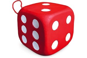 Morrell High Roller Foam Archery Target, 6-Sided Cube with 21 Bullseyes, Red - Portable Backyard Target for Broadheads, Field Points, Compound Bows and Crossbows, Built-in Carrying Handle