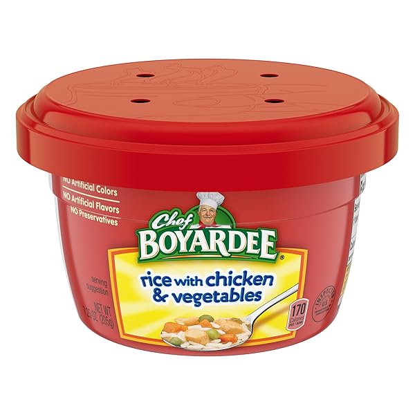 CHEF BOYARDEE RICE WITH CHICKEN & VEGETABLES, 7.25 OZ.