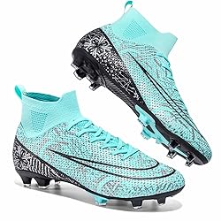 HESBITEUL Little Kids Soccer Shoes for Boys Girls