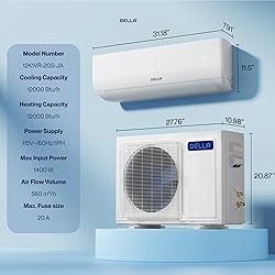 DELLA Motto Series 12000 BTU Wifi Enabled Mini