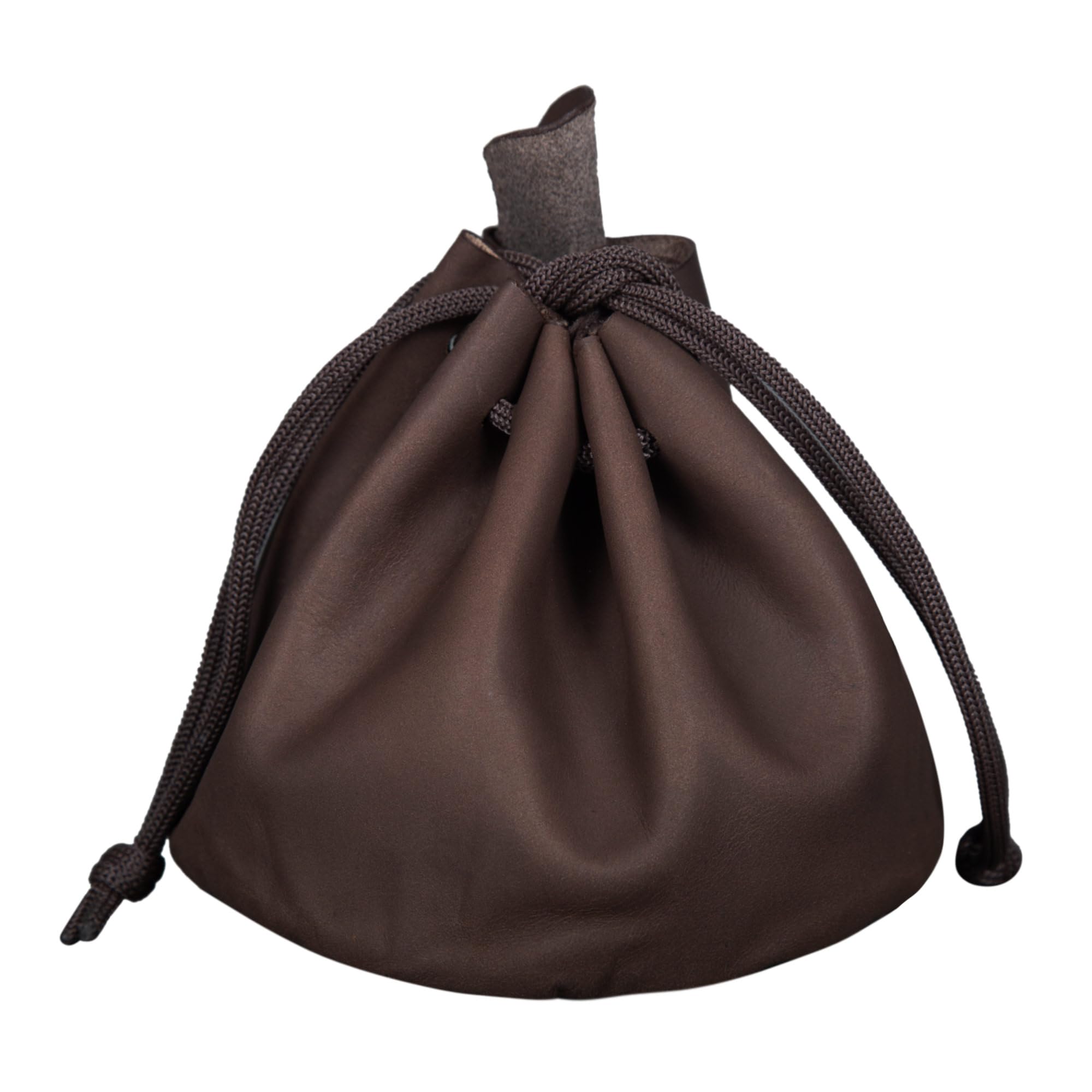 STILORD "Mikkel" Leather Pouch - Large Purse, Coin Purse, Jewellery Bag, Men Women Vintage Key Pouch - Genuine Leather Colour:Flat Dark Brown