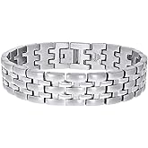 Jewels By Lux Stainless Steel Mens Fashion 15mm Bracelet Size 8.5 Inches