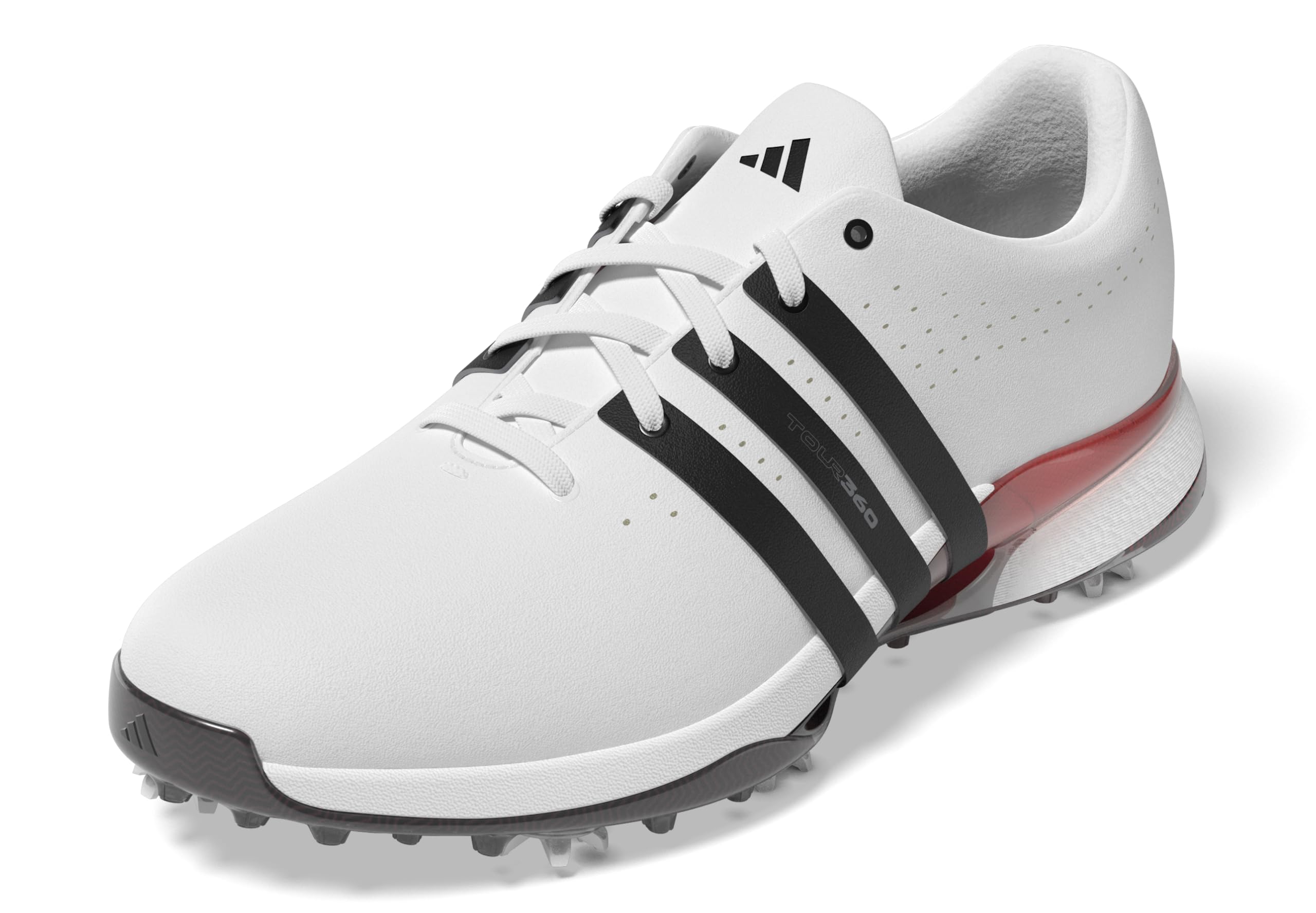 Adidas Men's Tour360 24 Shoes, Footwear White/Core Black/Lucid Red, 15 Image