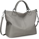 Kattee Women's Soft Leather Tote Bag, Top Satchel Purses and Handbags