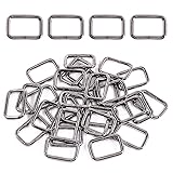 Swpeet 60Pcs 1 Inch / 25mm Sliver Heavy Duty Metal