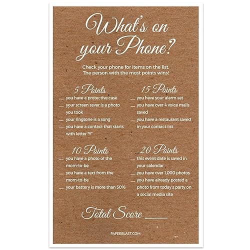 Amazon Com Baby Shower Game What S On Your Phone Handmade Amazon Com Baby Shower Game What S On Your Phone Handmade