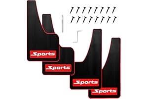 4PCS Car Mud Flaps Rubber Mudguard Soft No Collision Front and Rear Fender Splash Guards Mud Flaps, Universal for Cars SUV, L