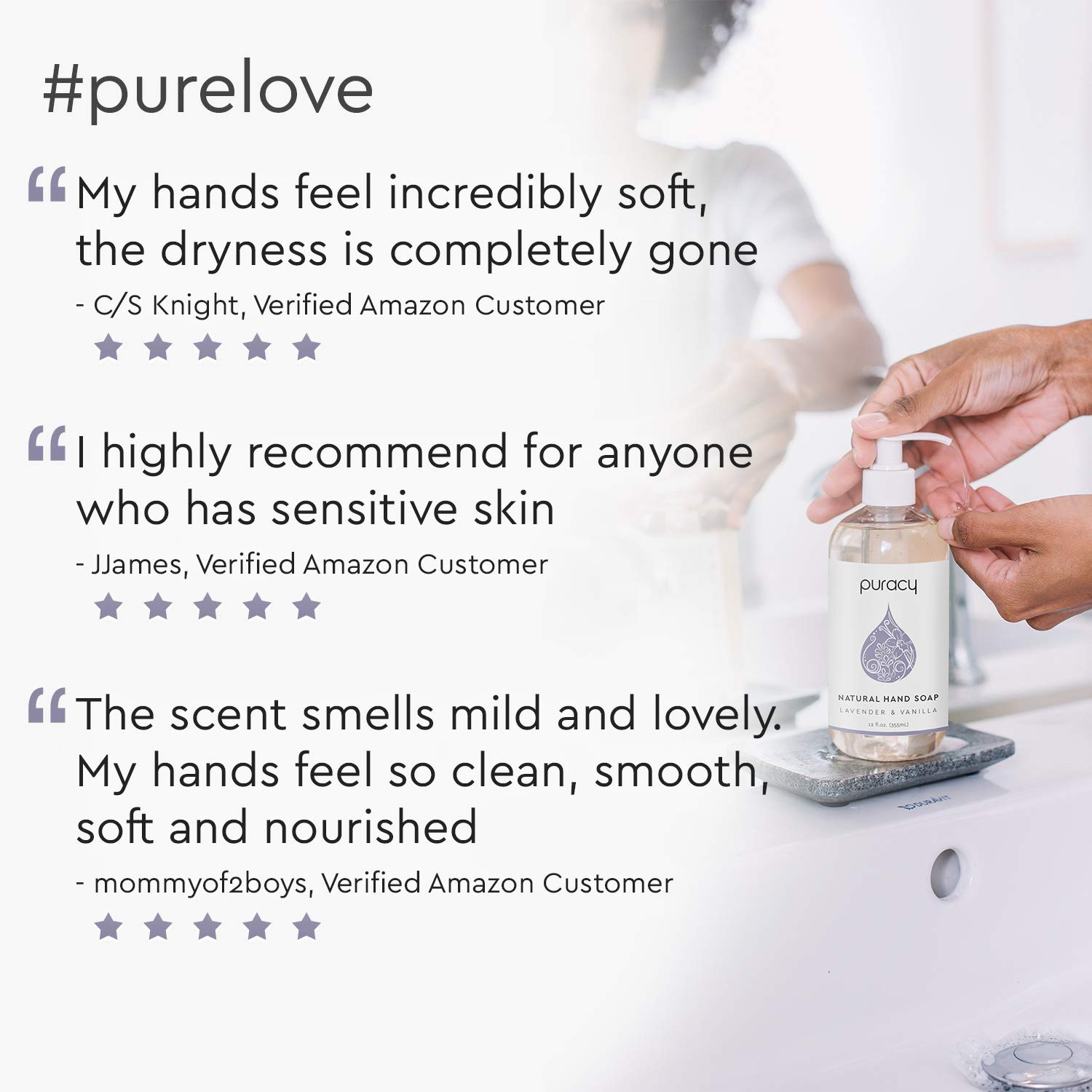 Puracy Natural Gel Hand Soap Refill, Lavender & Vanilla, Moisturizing Liquid Hand Wash, 64 Ounce : Beauty