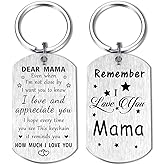 Resdink Mama Valentines Day Keychain Gifts for Women, I Love You Mama Keychain for Birthday Mothers Day from Son Daughter