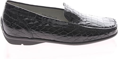 womens black croc loafers