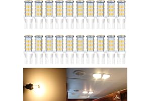 UNXMRFF - T10 921 LED Bulb Warm White Camper Light Bulbs 168 912 194 LED Bulb for 12V RV Light Bulbs Travel Trailer RV Interior Ceiling Lights Car Map lights, Dome lights, Door Lights (Pack of 20)