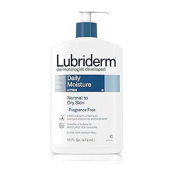 Lubriderm Daily Moisture Lotion for Normal to Dry Skin, Fragrance Free, 16 Ounce (Packaging May Vary)