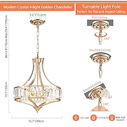 Majhoiw Crystal Chandeliers for Dining Room Modern