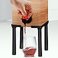 IMPRESA Boxed Wine Stand and Drink Dispenser for One-Hand Pouring – Beverage Server for Stemless Glasses – Easy to Assemble – Wine Accessories – 3L Container