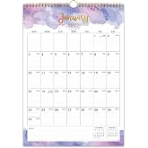 2027 Calendar - 2027 Wall Calendar, Jan 2027 - Dec 2027, 12" x 17", 12 Months Calendar, Twin-Wire Binding, Hanging Hook, Blocks and Julian Dates - Colorful Waterink