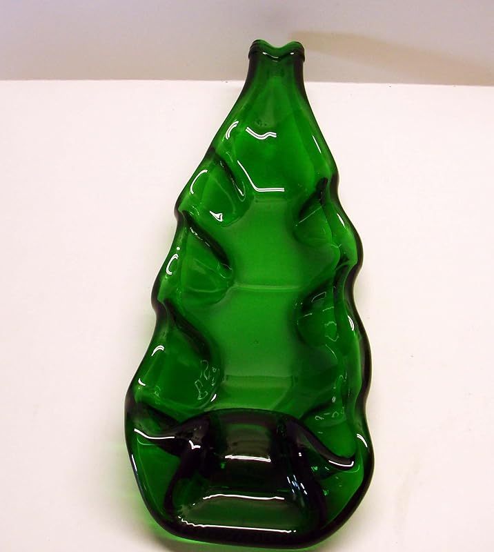 UpCycled Green Bottle Candle Holder or Condiment Serving