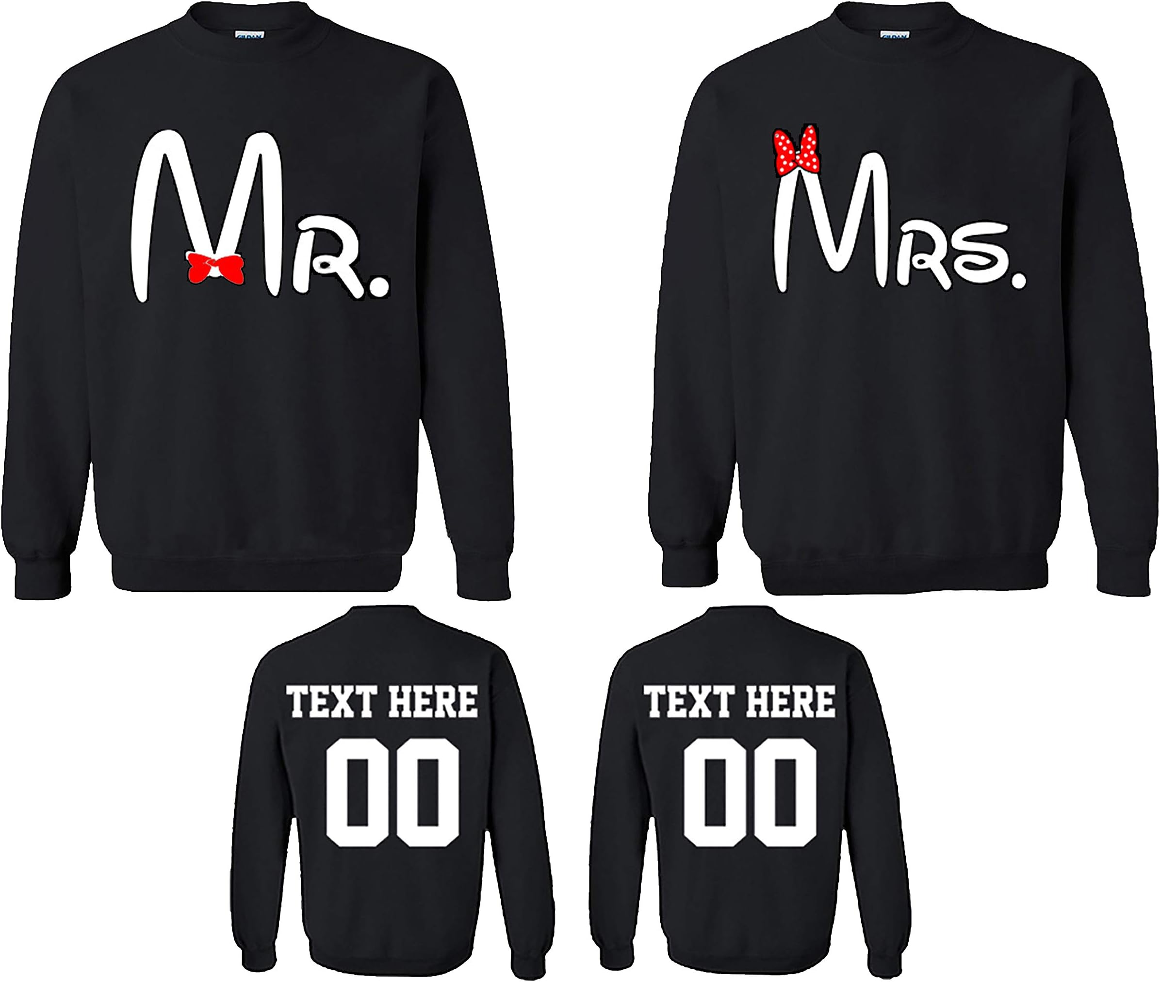 Old Mr and Mrs Pattern Customized Text Name Design Couple Hoodie, Crewneck Sweatshirt, Tshirt, Tank top