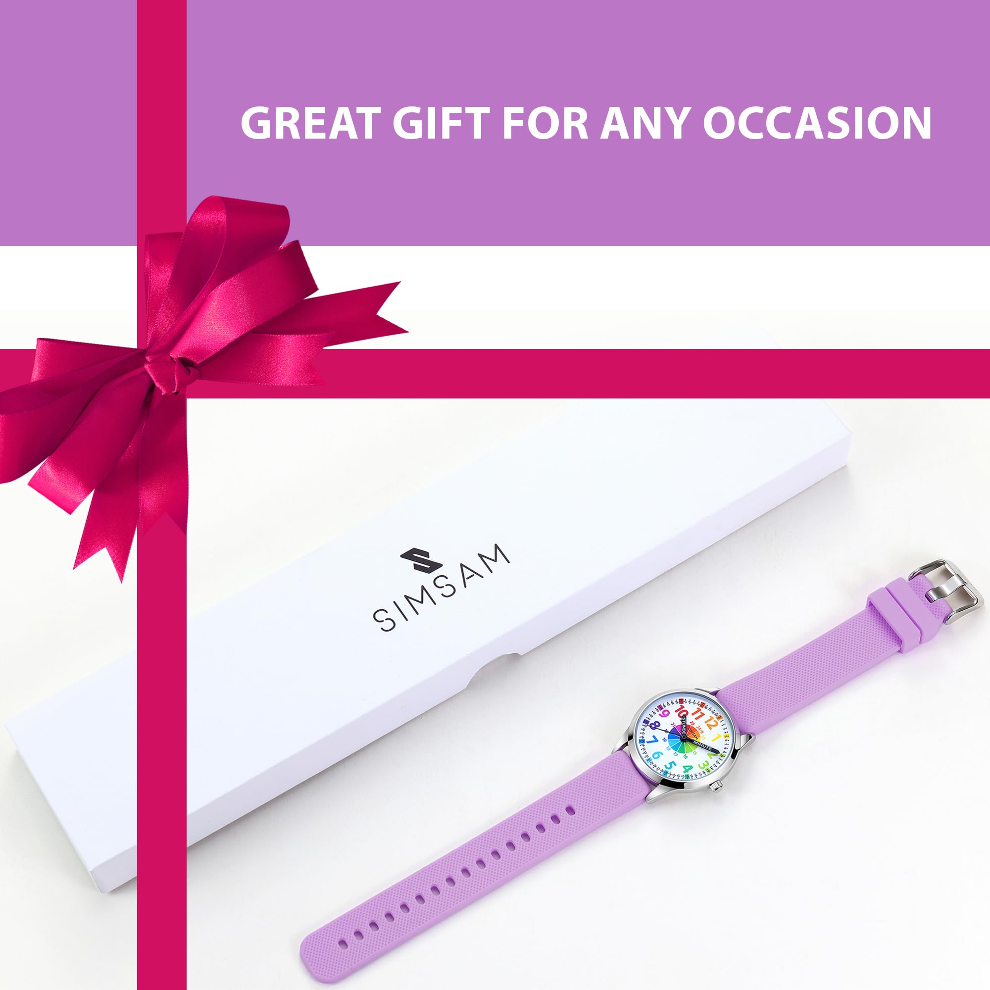 Kids Analog Watch, Learning Watch for Kids 8-12, Waterproof Time Teacher Watches for Boys Ages 5-7 6-8, Easy to Read Educational Girls Watches Ages 8-12, Great Gift Boys Girls Year 4-12 Old Waterproof