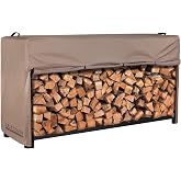 ULTCOVER Waterproof Firewood Racks Cover 8 Feet | Heavy Duty 600D Polyester, UV Resistant, Fits Outdoor Logs Holder Stand