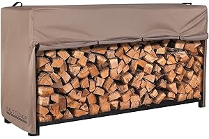 ULTCOVER Waterproof Firewood Racks Cover 8 Feet Heavy Duty Outdoor Logs Holder Stand Cover