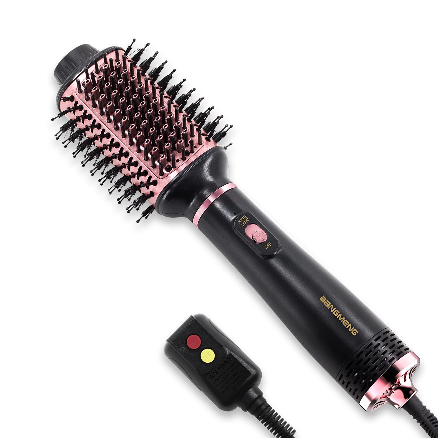 Photo 1 of BANGMENG Blow Dryer Brush, 4 in 1 Hair Dryer Styler for Medium Long Hair, 2.5 Inch Oval Ceramic Barrel One Step Hot Air Brush for Blow Drying Straightening Volumizing, Less Frizz, More Shine