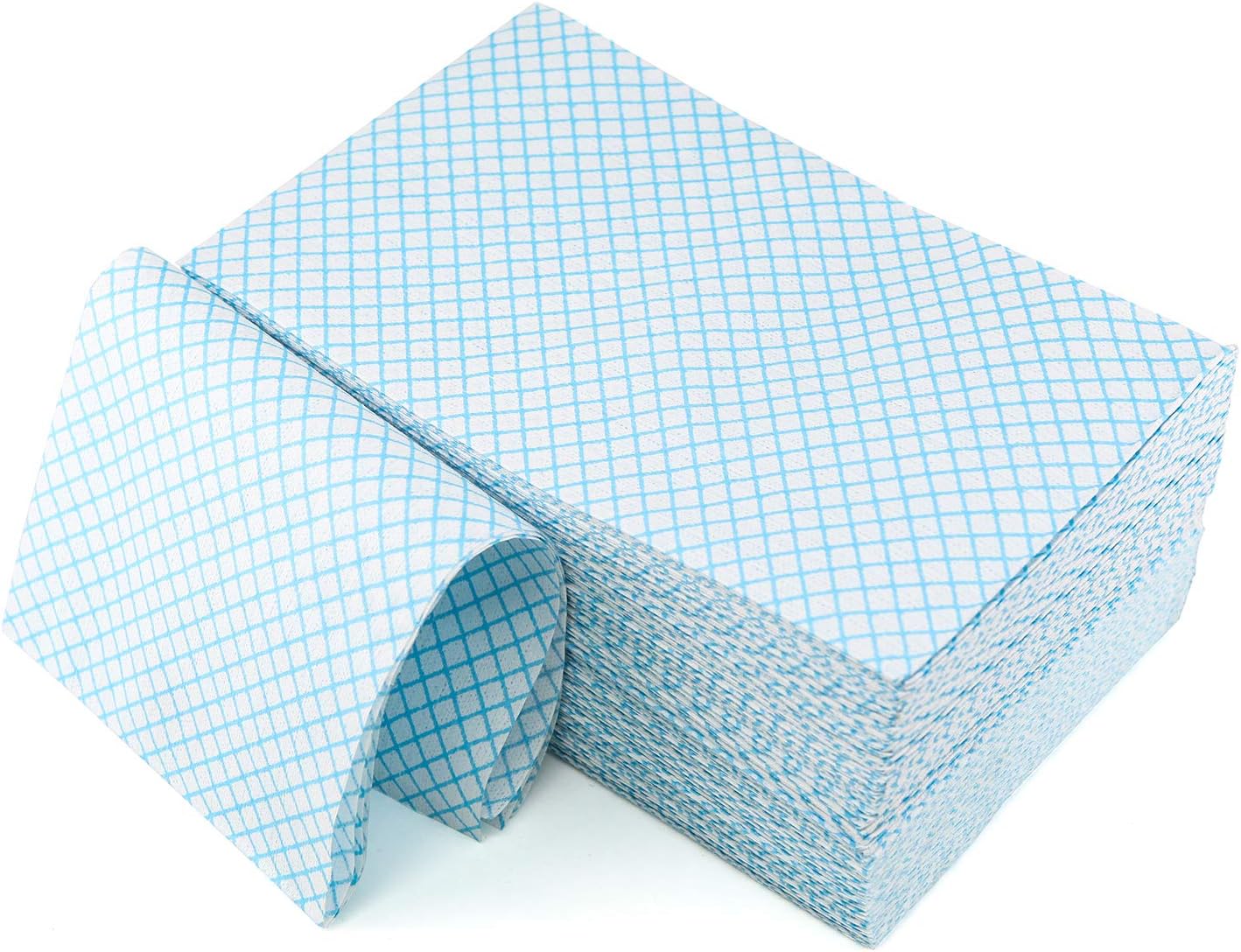 Disposable Cleaning Towel 100pcs Towels Multipurpose Nonwovens Non-Woven Kitchen Cleaning Nonstick Wiping Rag House Cleaning Cloth Washcloth Towel Absorbent Dry Quickly (Blue, 100pcs)