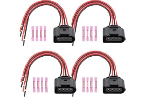 Svicari 4PCS Ignition Coil Connector 4Pin Harness Wiring Pigtail Fit for Audi A3 A4 A5 A6 A7 A8 Q5 Q7 R8 S4 S5 for VW Volkswa