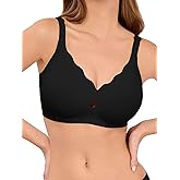 LUCKMEEY Bras for Women No Underwire Wave Push Up Wireless Bra Seamless Bras Full Coverage Bralettes Lift Everyday Bras