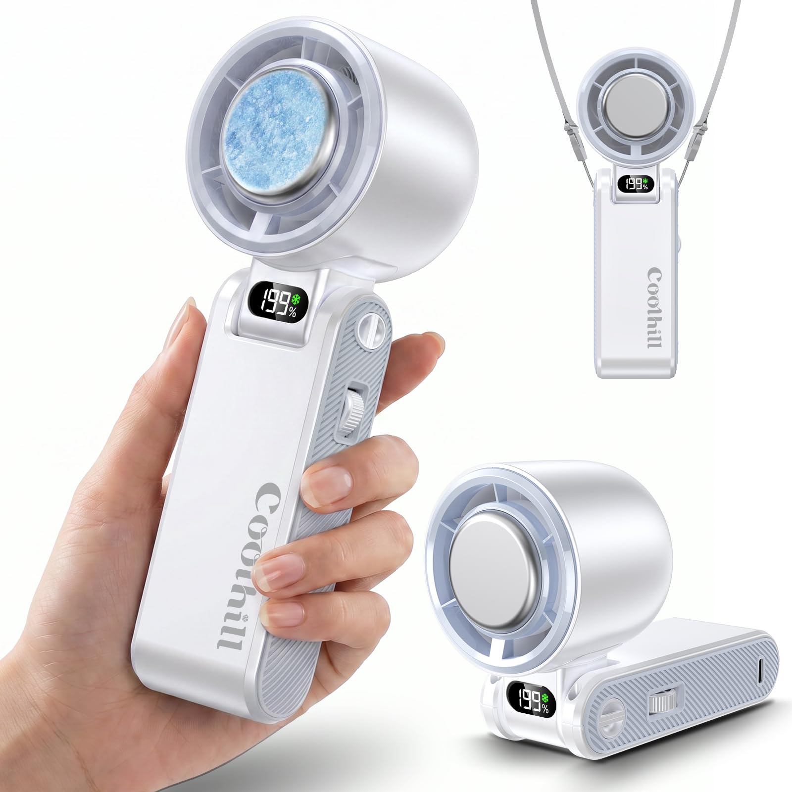 Coolhill Handheld Portable fan with Turbo Cooling 5500mAh 199 Speeds