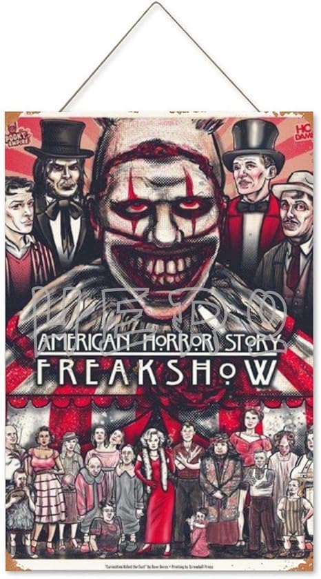 Amazon Co Jp アメリカンホラーストーリーアポカリプスフリークショーポスター木製のリストプラーク木の看板ぶら下げ木製絵画パーソナライズされた広告ヴィンテージウォールサイン装飾ポスターアートサイン Diy 工具 ガーデン