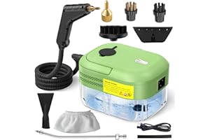 HOMBASING 7-in-1 Handheld Steam Cleaner, 2200W High Pressure Steam Cleaner, 1.2L Portable Car Steam Cleaner for Home Kitchen, Bathroom, floor and Car Cleaning, 10s Fast Heating High Pressure Steam Cleaning