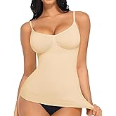 FeelinGirl Womens Tank Top Shapewear Tummy Control Tops Slimming Cami Tank Seamless Compression V Neck Camisole