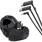 Skywin 3 in 1 Flat HTC Vive Compatible Cable - 5 Meters / 16 Feet - Black | Replacement 3 in 1 Connection Cable for HTC Vive Headset and Linkbox